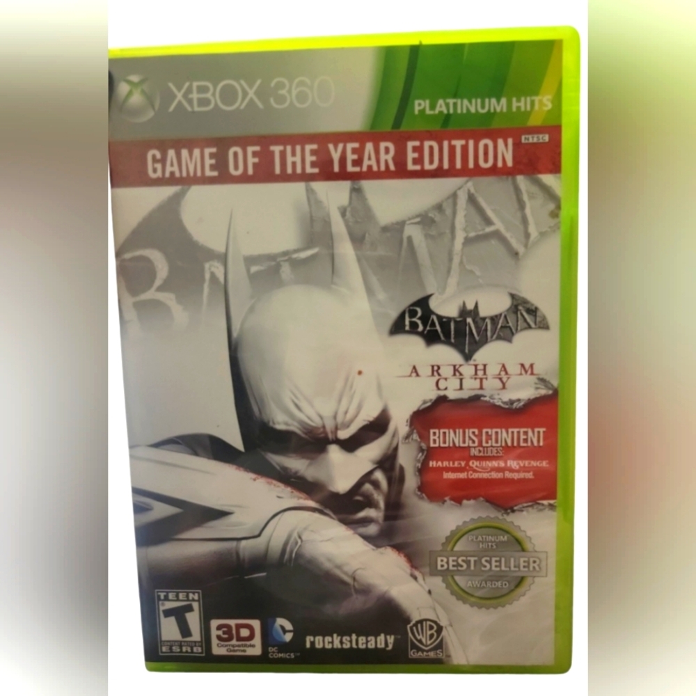 Like new XBOX 360 Batman Arkham City Platinum hits w/bonus content